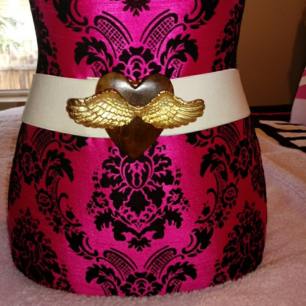 High Waisted Heart and gold Women's Belt